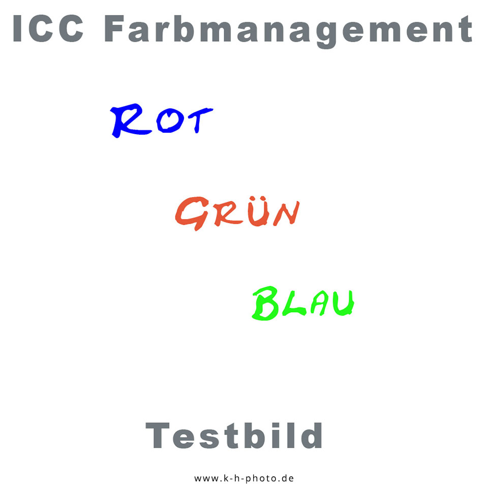 Testbild: Farbprofile im Browser.