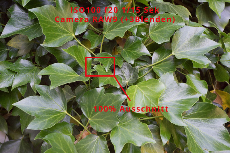 ISOloser Sensor bearbeitet +3 Blenden