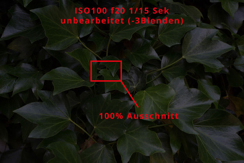 ISOloser Sensor original -3 Blenden