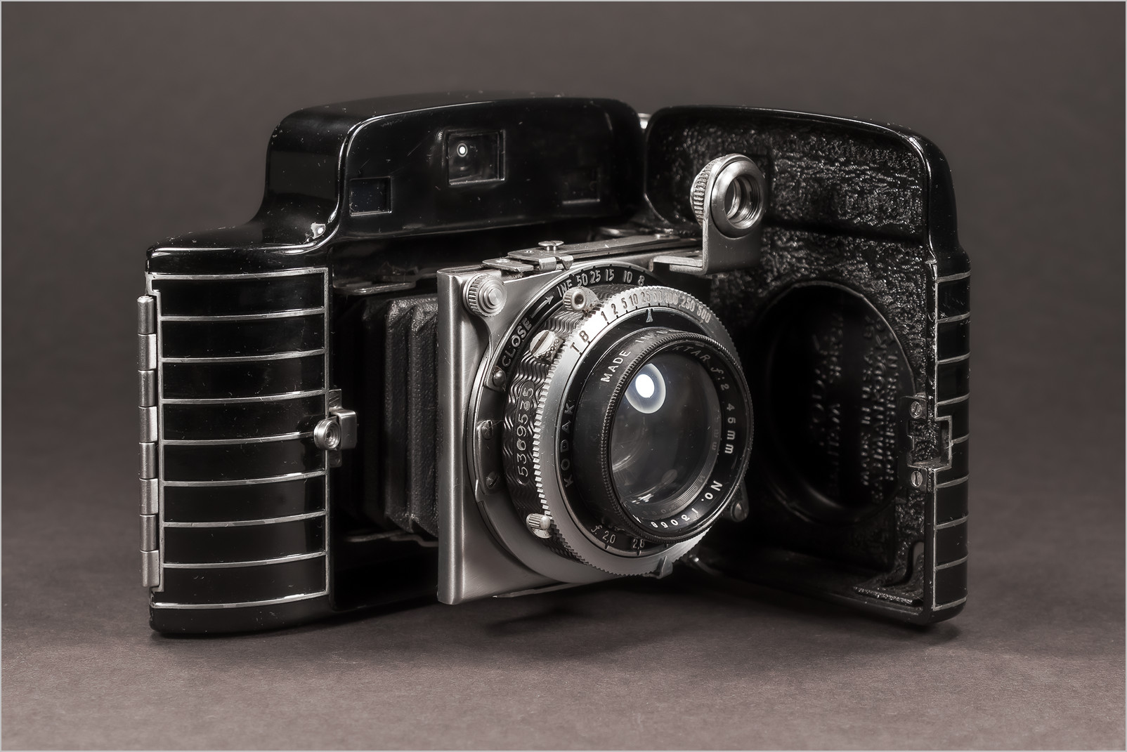 Kodak Bantam Special, geöffnet. 