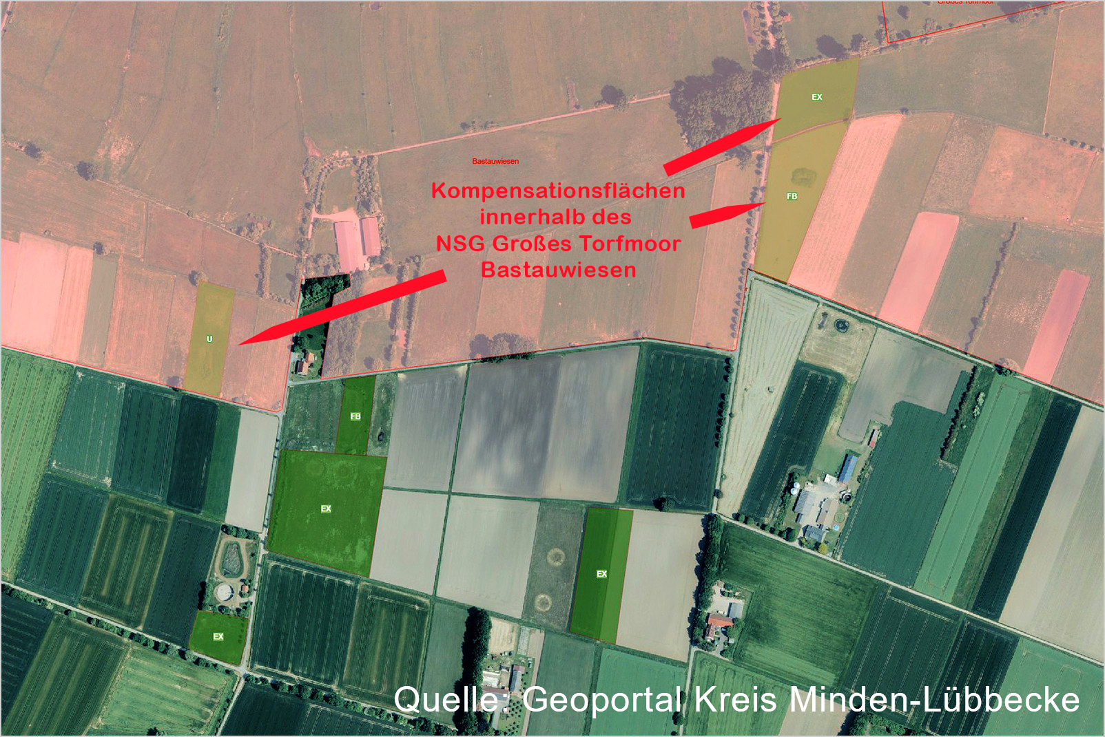 Kompensationsflächen im Naturschutzgebiet. Kompensationsflächen im Naturschutzgebiet.