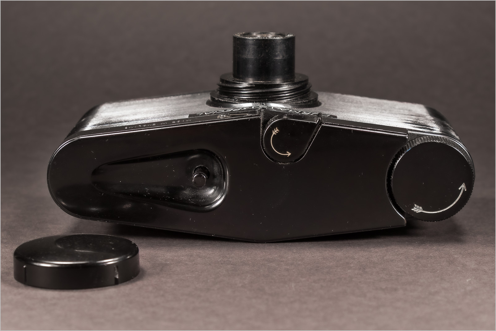 Purma Special, Oberseite mit Objektivdeckel.