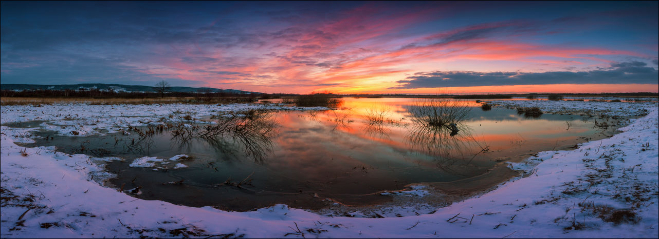 Ein Winterabend im großen Torfmoor