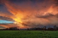 Wolken an einem Januarabend 2023. Bilder aus dem Kreis Minden-Lübbecke.