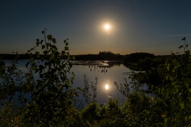 Zwielicht über dem Moor. Sonnenfinsternis 12.08.2026.