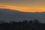 Blick aus dem Moor zum Wiehengebirge. 17.12.2022