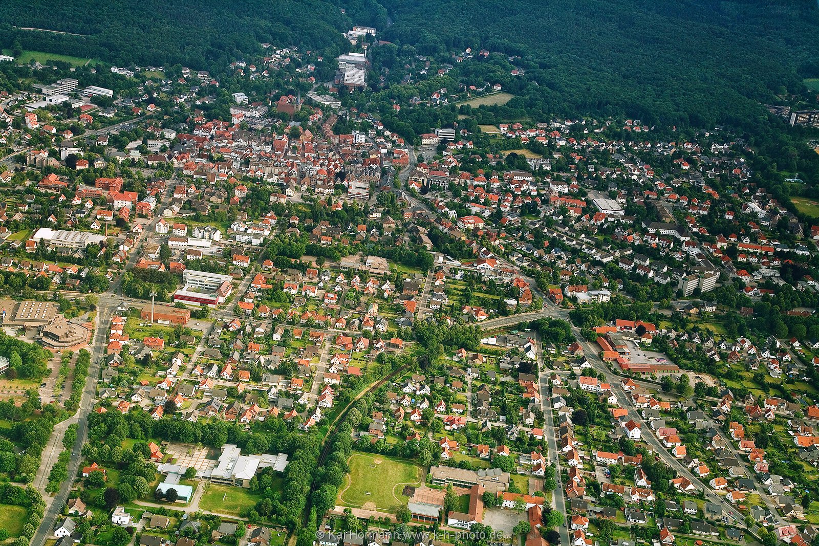 luftaufnahmen-021 Nord-östlicher Blick auf Lübbecke.