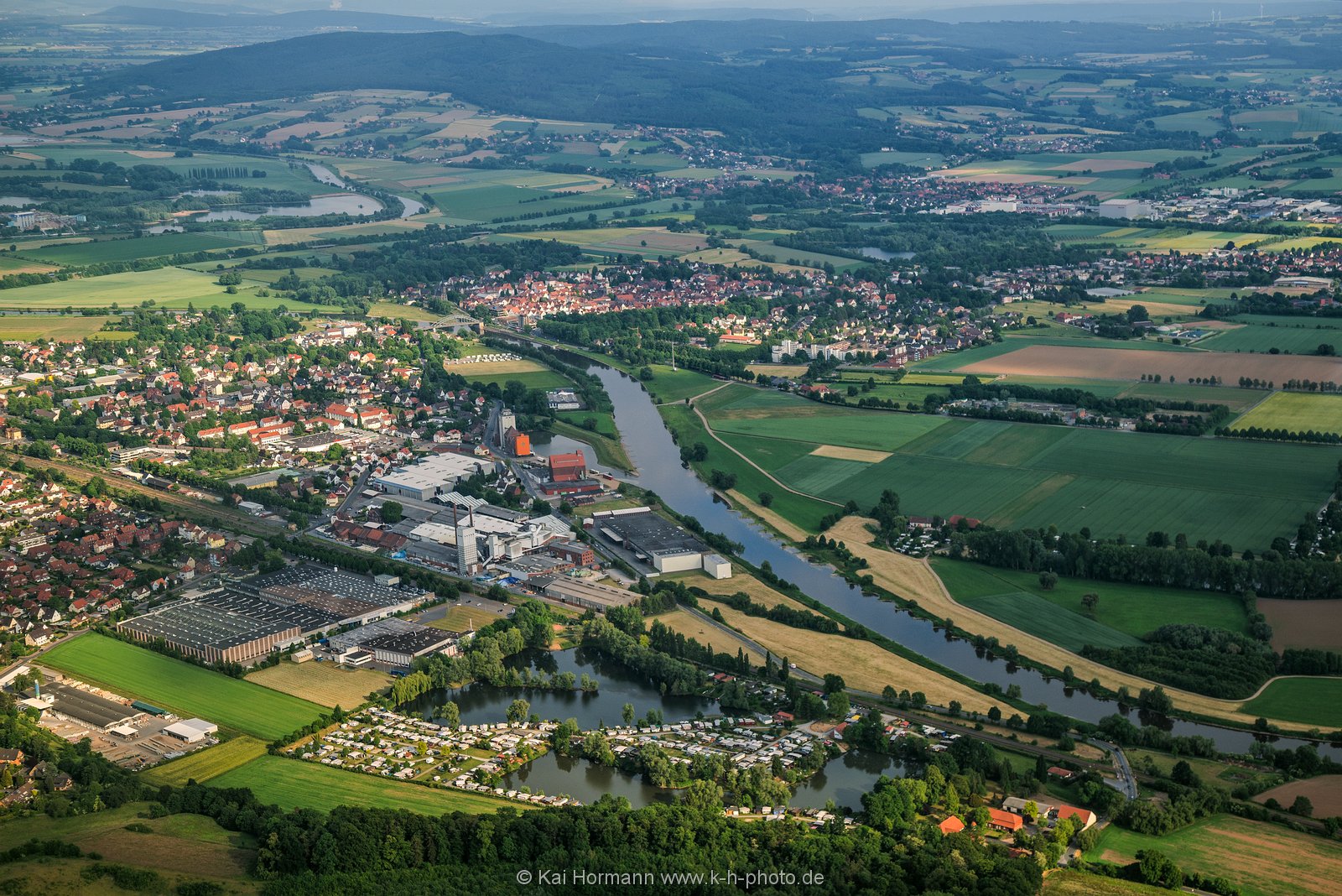 rinteln_aus_südlicher_richtung_luftaufnahme Rinteln aus süd-westlicher Richtung.