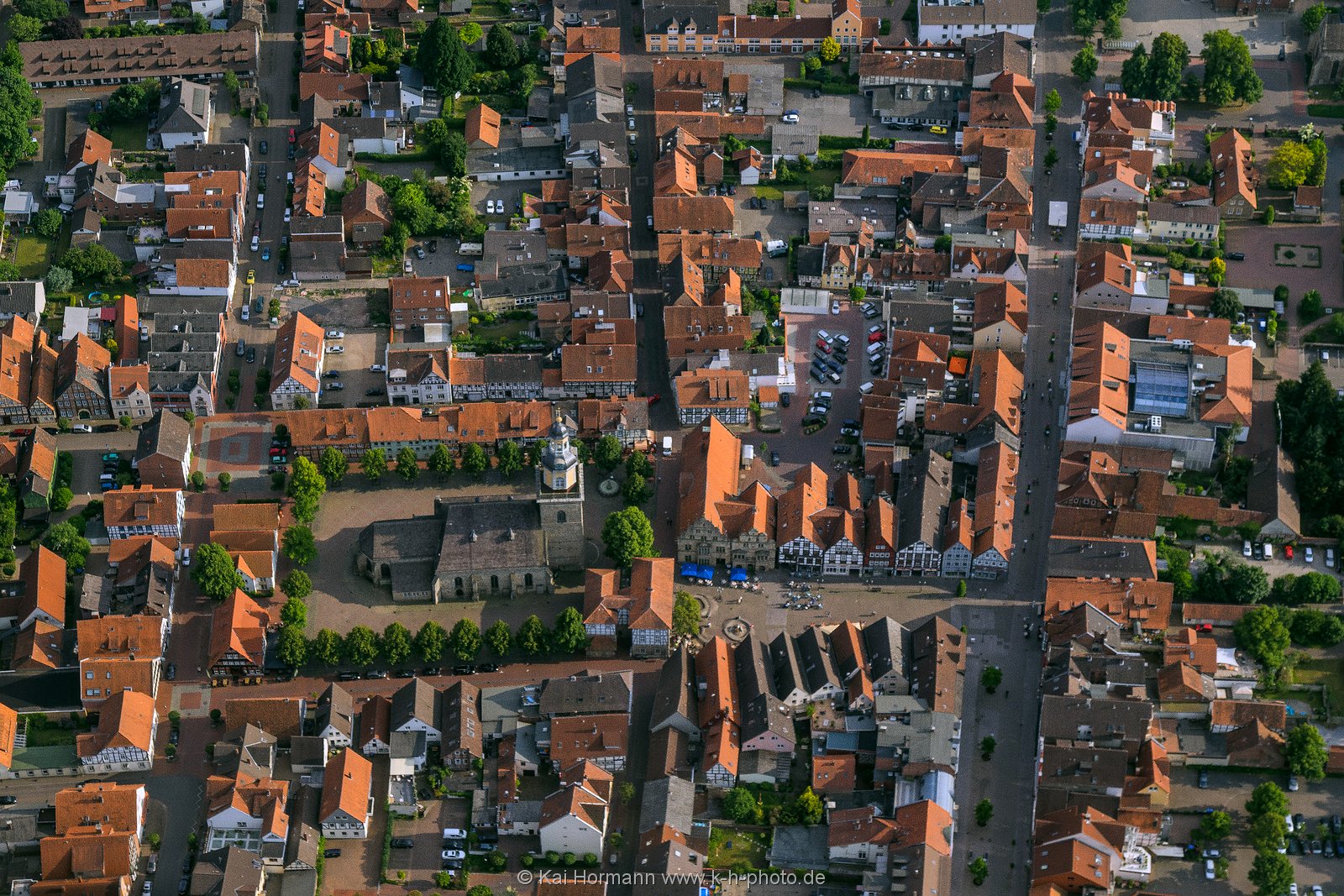 rinteln_stadtkern__luftaufnahme Rinteln Altstadt/Stadtkern aus nördlicher Richtung.