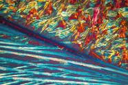 Natriumcarbonat (Soda) Mikrokristalle im polarisierten Licht.