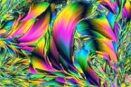 Paracetamol Mikrokristalle im polarisierten Licht.