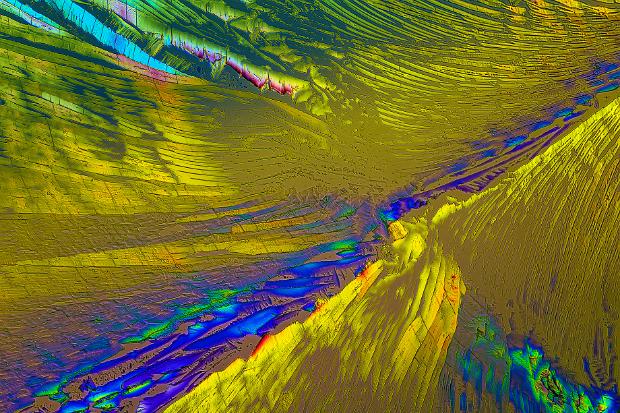 Bernsteinsäure Bernsteinsäure Mikrokristalle im polarisierten Licht. Mikroskopaufnahme, Vergrößerung ca. 50-100X. © Kai Hormann...
