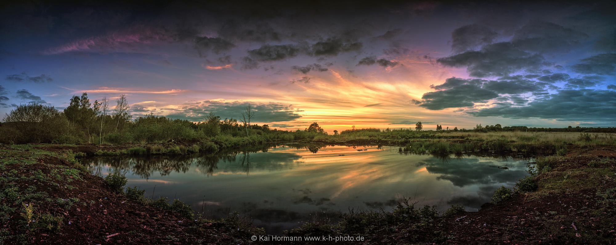 Landschaftspanorama Abziehender Abendregen