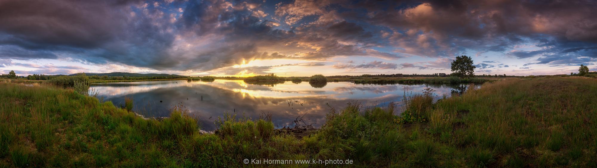 Landschaftspanorama Spätsommer-Abend im Großen Torfmoor