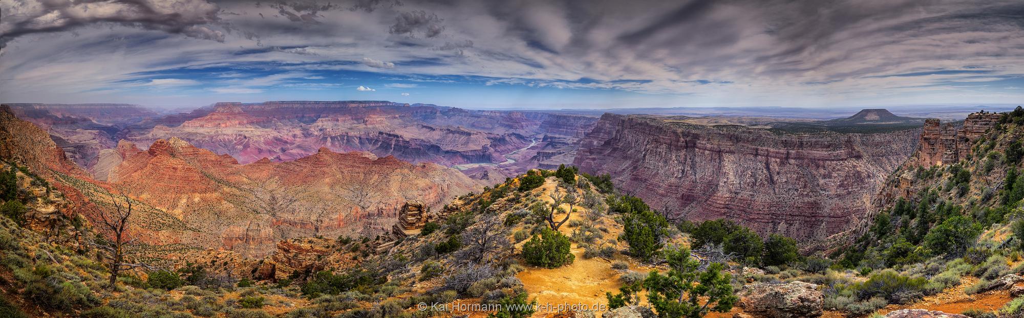 Grand Canyon Panorama. Blick vom Colorado-Plateau in den Grand Canyon, US-Bundestaat Arizona.
