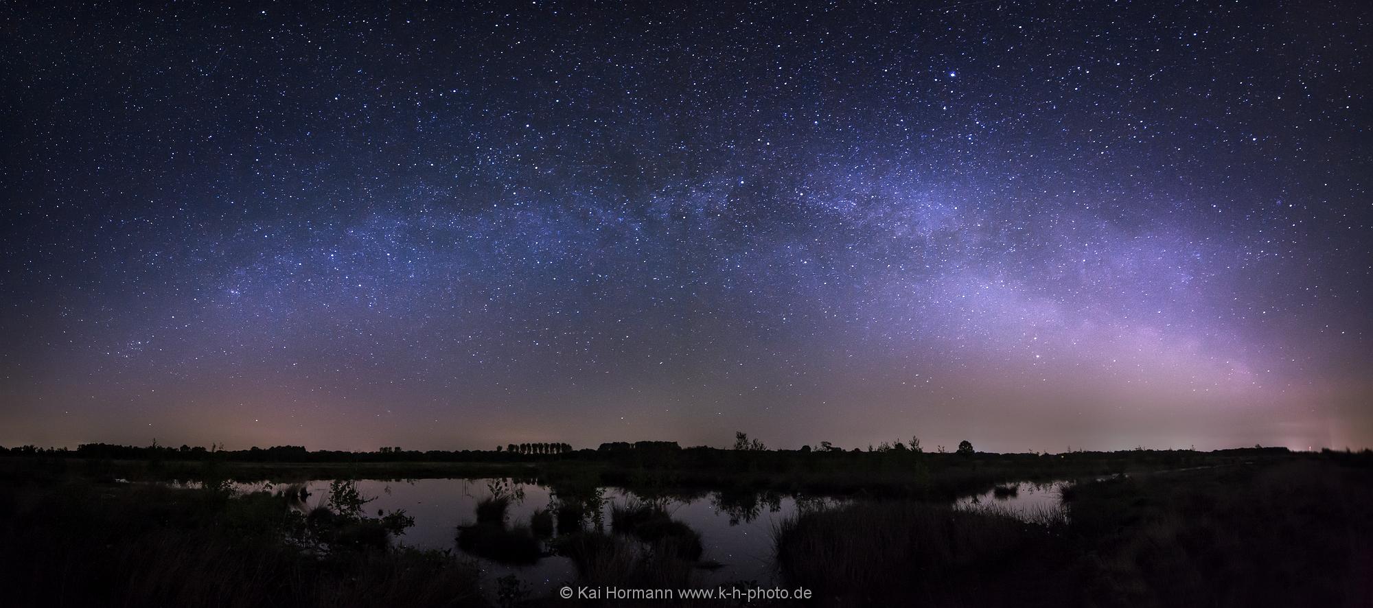 Landschaftspanorama Eine sternenklare Nacht im Moor
