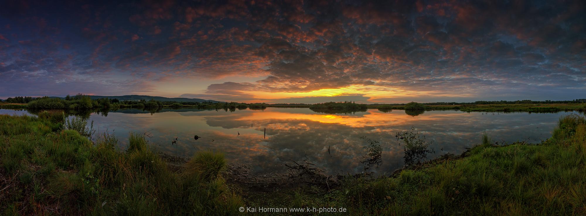 Landschaftspanorama Spätsommerabend im Moor
